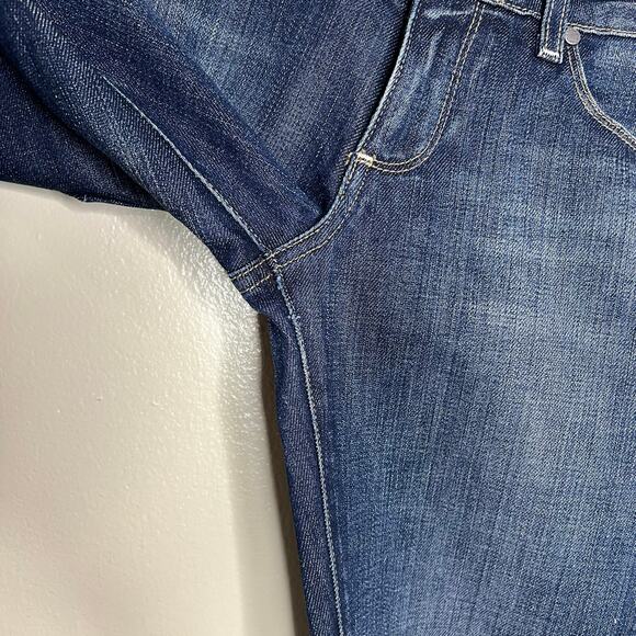 Y2K Paige Laurel Canyon Jeans 27 Dark Low Rise Vintage Bootcut Denim Made in USA - Picture 6 of 10